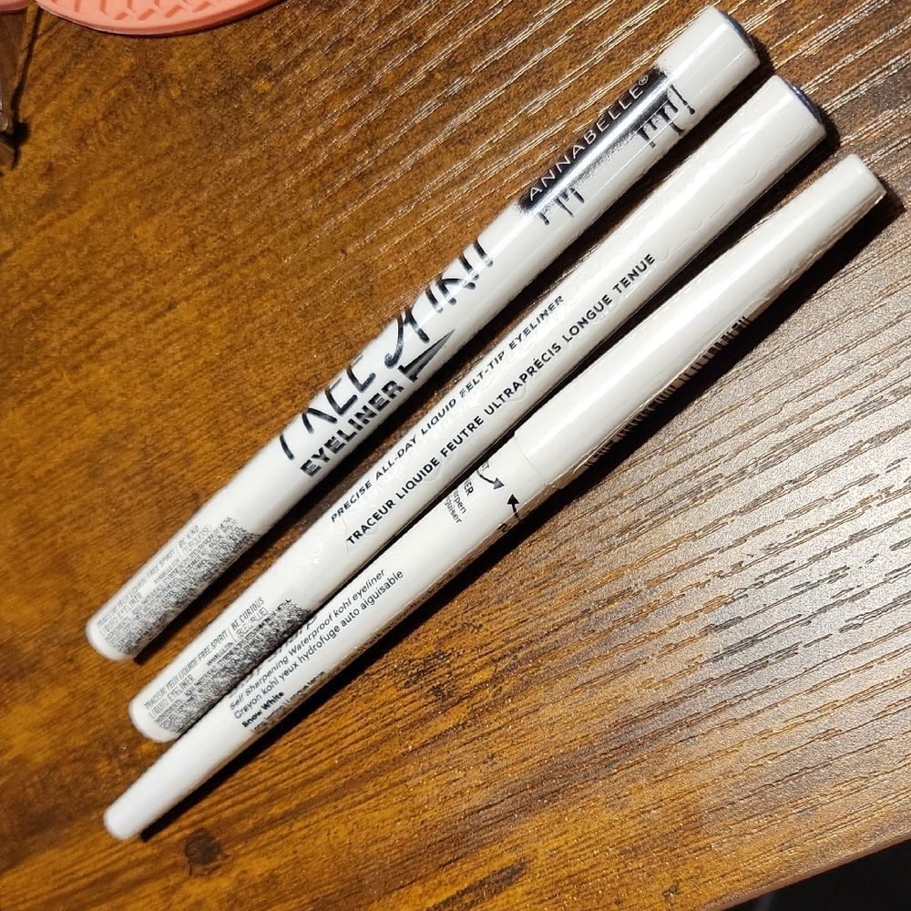 NWOT Annabelle Bundle Eyeliners - White Blue Turquoise